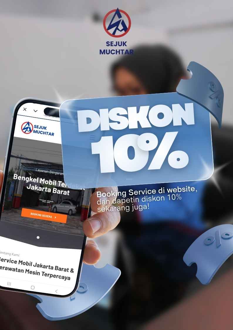 Diskon 10 persen Sejuk Muchtar untuk booking service melalui website